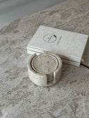 Travertine Coaster 6pc Set by Sand & Stone, Dubai