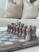 Marble Chess Set - Nude Blush