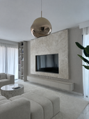 Fluted Panel Media Wall