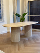 The Colonna Dining Table - Travertine