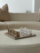 Marble Chess Set- Cream