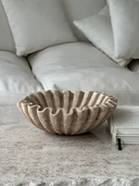 Travertine Ruffle Bowl