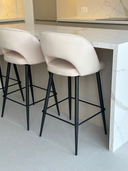 Arco bar stool with sleek metal base