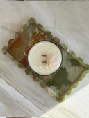 Scallop Tray - Green Onyx