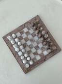 Marble Chess Set - Nude Blush