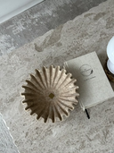Travertine Ruffle Bowl