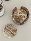 Chestnut Onyx Coaster Set