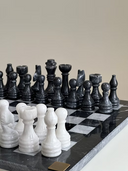Marble Chess Set- Black and White