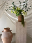 Travertine plinth