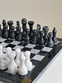 Marble Chess Set- Black and White