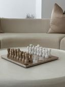 Marble Chess Set- Cream