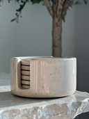 Cream Coaster 6pc Set
