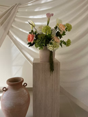 Travertine plinth