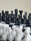Marble Chess Set- Black and White