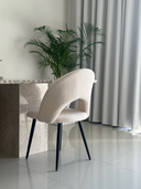 Side profile of the Arco dining chair