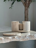 Cream Coaster 6pc Set