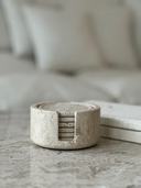 Travertine Coaster 6pc Set