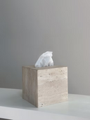 Travertine Cube Tissue Box