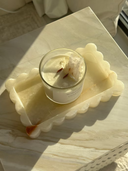 Scallop Tray - White Onyx