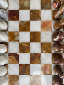 Marble Chess Set- Chestnut Onyx