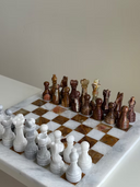 Marble Chess Set- Chestnut Onyx