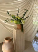 Travertine plinth