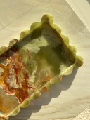 Scallop Tray - Green Onyx