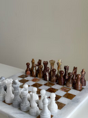 Marble Chess Set- Chestnut Onyx
