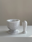 Mortar & Pestle - White & Grey Onyx