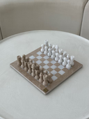 Marble Chess Set- Cream