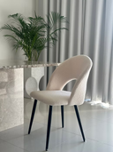 Arco dining chair with slim metal frame
