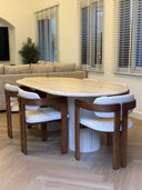 The Colonna Dining Table - Travertine