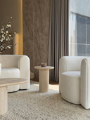 The Ayesha Side Table- Travertine