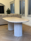 The Colonna Dining Table - Travertine