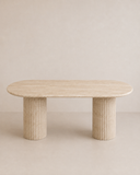 The Colonna Dining Table - Travertine