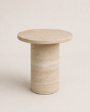 The Ayesha Side Table- Travertine