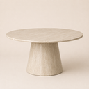 The Cono Dining Table- Travertine