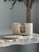 Cream Coaster 6pc Set by Sand & Stone, Dubai