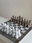 Marble Chess Set- Brown Breccia by Sand & Stone, Dubai