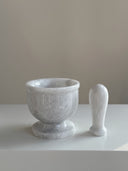 Mortar & Pestle - White & Grey Onyx by Sand & Stone, Dubai