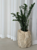 Rugged Travertine Vase by Sand & Stone, Dubai