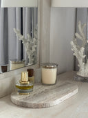 Silver Travertine Tray by Sand & Stone, Dubai