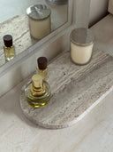 Silver Travertine Tray by Sand & Stone, Dubai