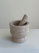 Soft Brown Breccia Mortar & Pestle - XL by Sand & Stone, Dubai