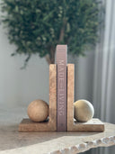 Travertine Ball Bookends by Sand & Stone, Dubai