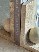 Travertine Ball Bookends by Sand & Stone, Dubai