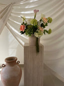 Travertine plinth by Sand & Stone, Dubai