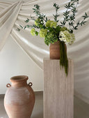 Travertine plinth by Sand & Stone, Dubai