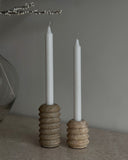 Travertine Spring Candle Holder Set by Sand & Stone, Dubai
