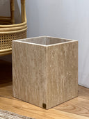 Travertine Waste Basket by Sand & Stone, Dubai